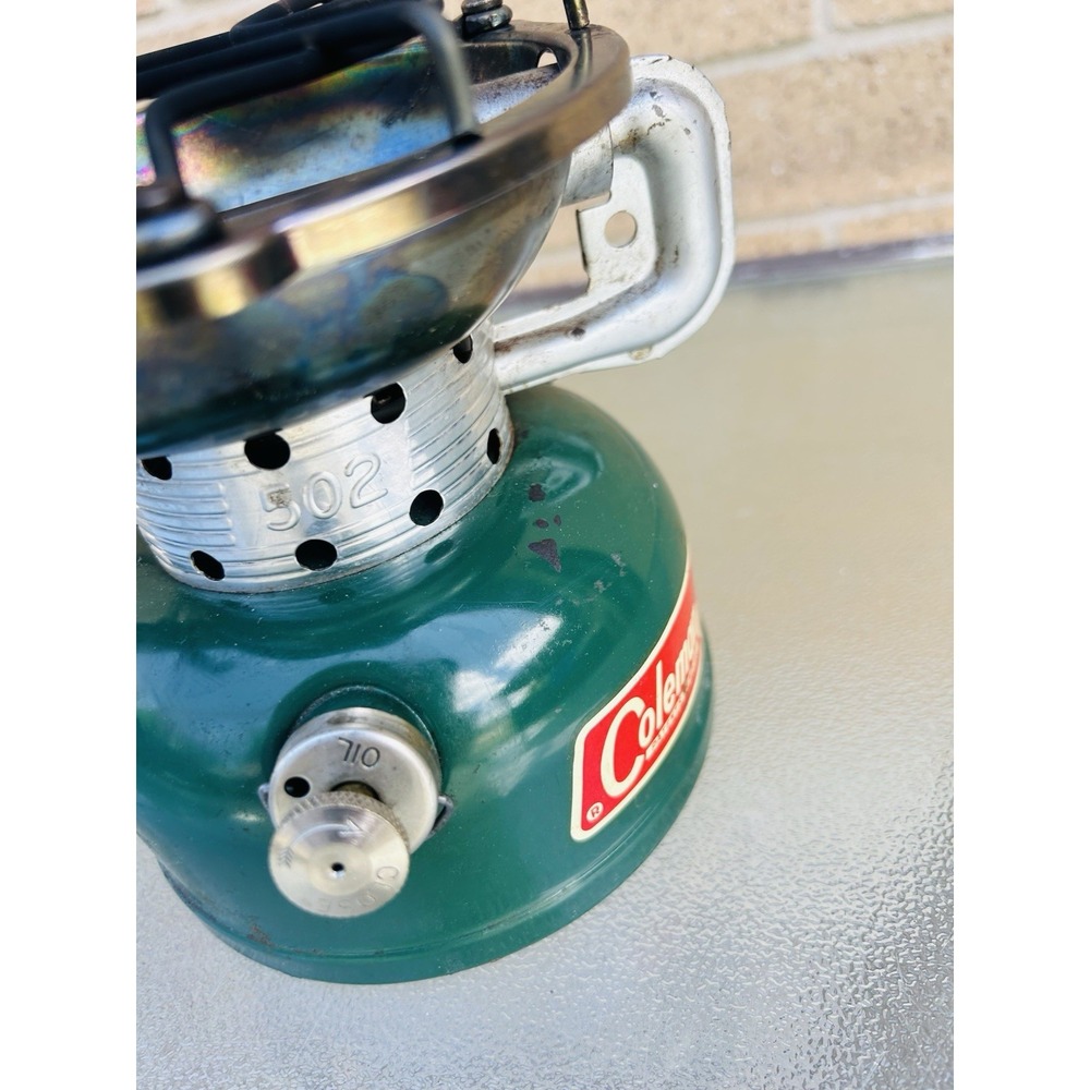 Coleman 502 Sportster 1-66 Stove Sunshine of the Night Green Gas Camping Stove - Picture 4 of 14
